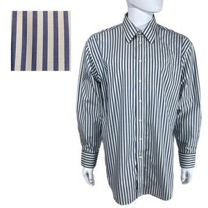 Nautica Men’s Premium Non-Iron Striped Cotton Dress Shirt